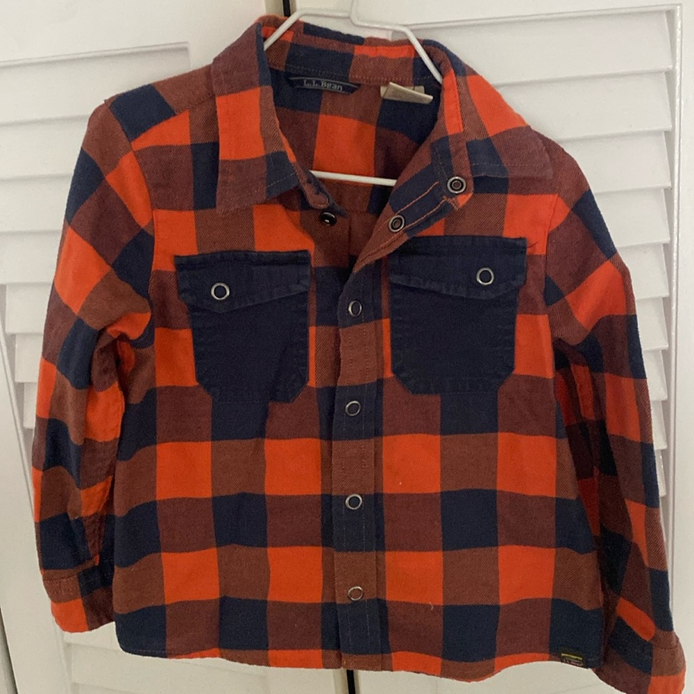 Llbean snap flannel